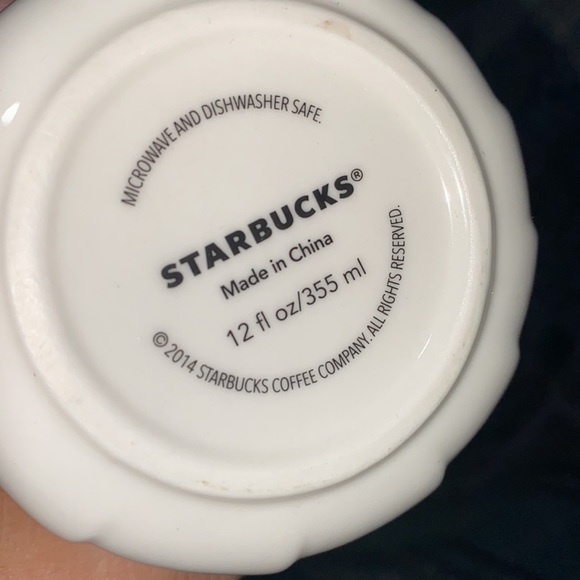 Starbucks swirl mug 2014 ceramic glazed coffee cup - Picture 2 of 2